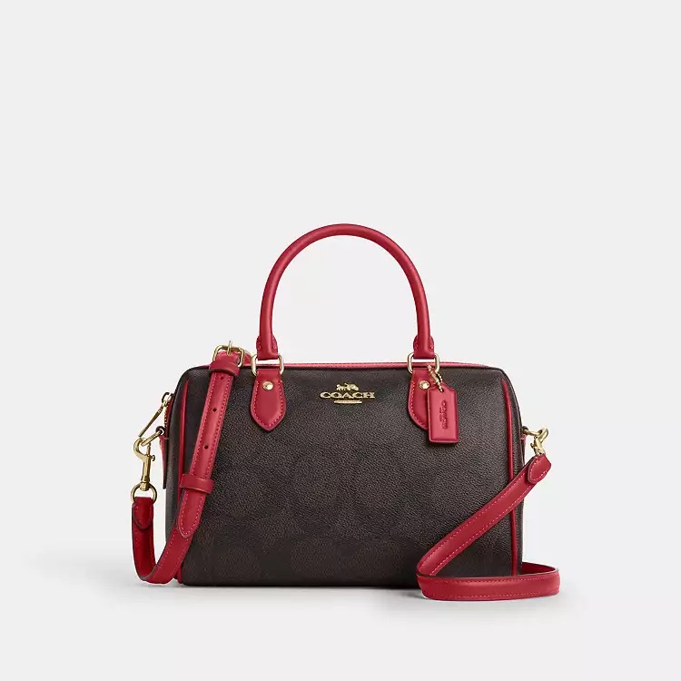 Nwtcoach Rowan Satchel Bag In Maxi Signature Canvasccd76fast Shipping